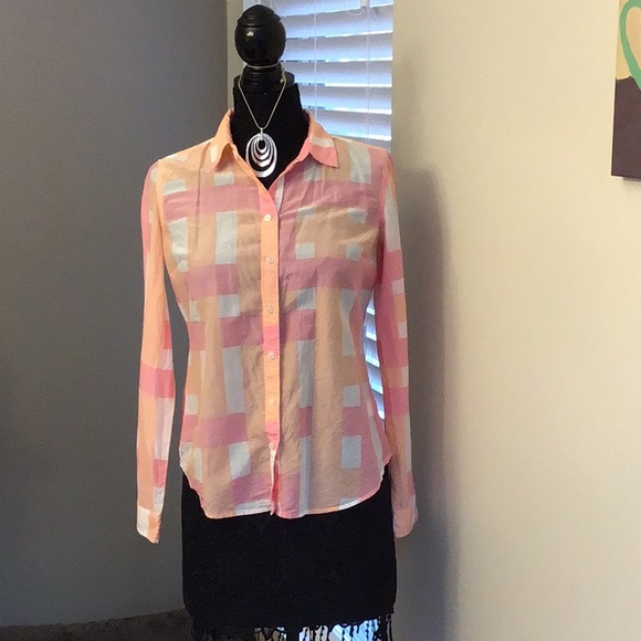 jcpenney Tops - Ladies lightweight long sleeve blouse JCP silk 25% cotton 75% small excellent